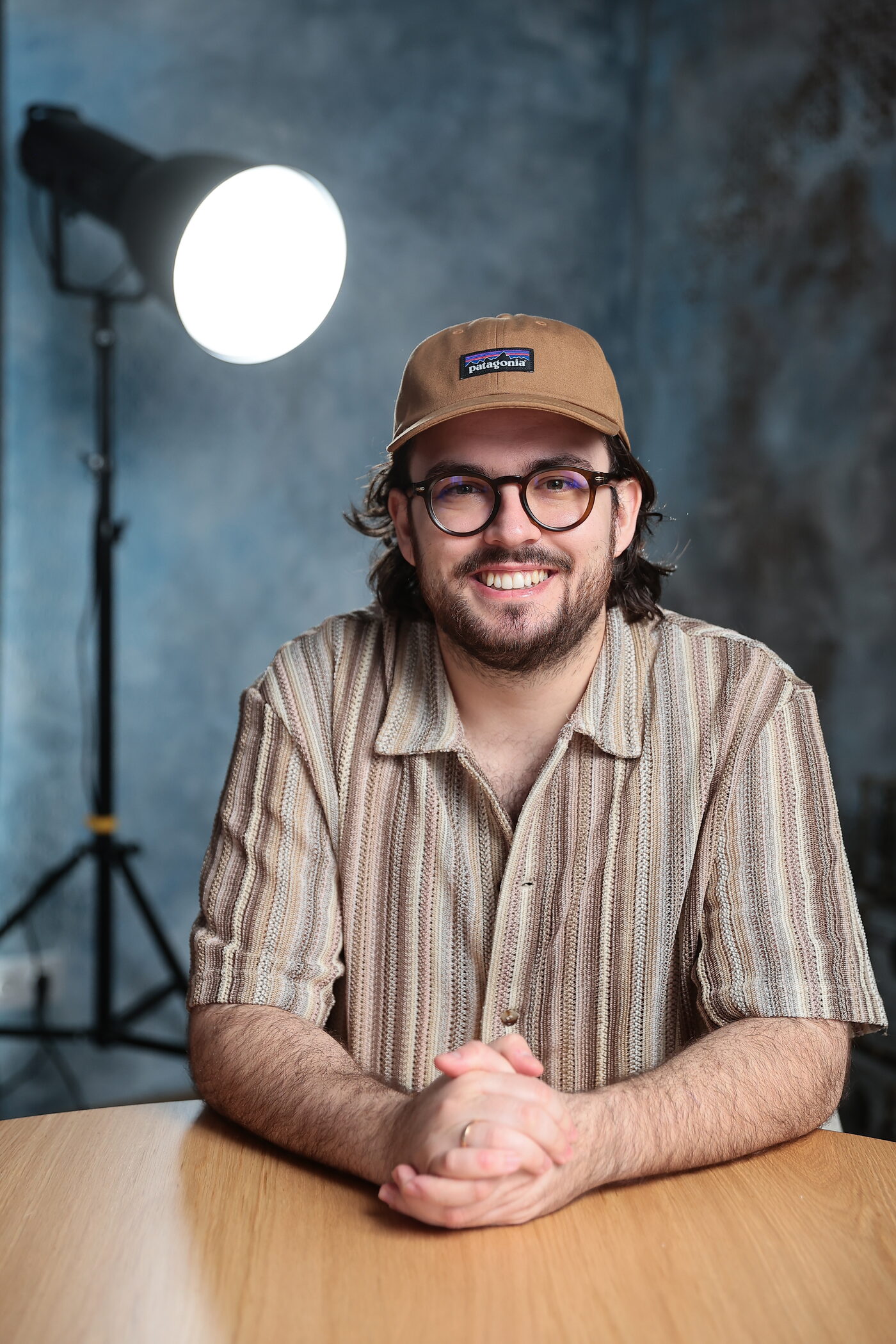 Máté Vörös in the studio